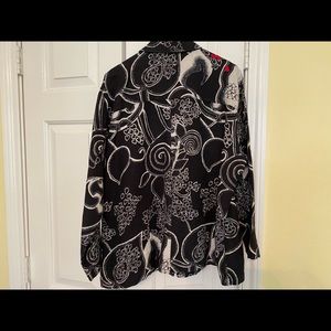 Chico’s Jacket with Embroidered Red Hearts